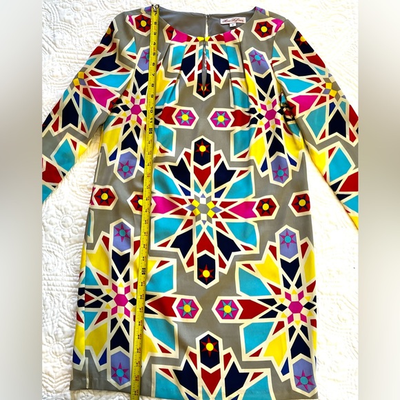 Mara Hoffman Kaleidoscope Print Shift Dress, Sz S, EUC, Grey Multicolor - Picture 3 of 8